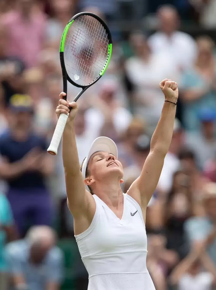 Professional tennis player, Simona Halep,  wins her first Wimbledon